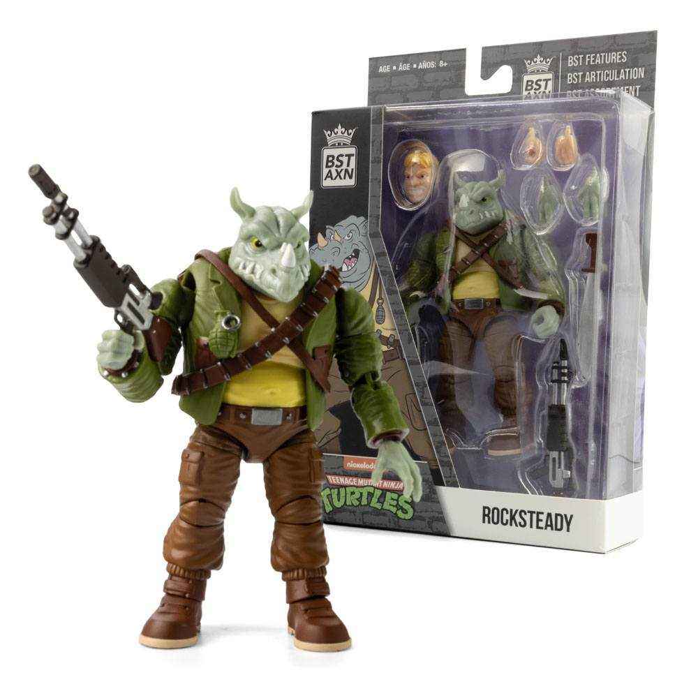 Teenage Mutant Ninja Turtles BST AXN Rocksteady 13 cm - Smalltinytoystore