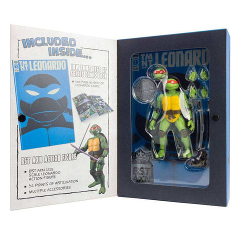 Teenage Mutant Ninja Turtles BST AXN x IDW Comic Leonardo Exclusive 13 cm - Smalltinytoystore