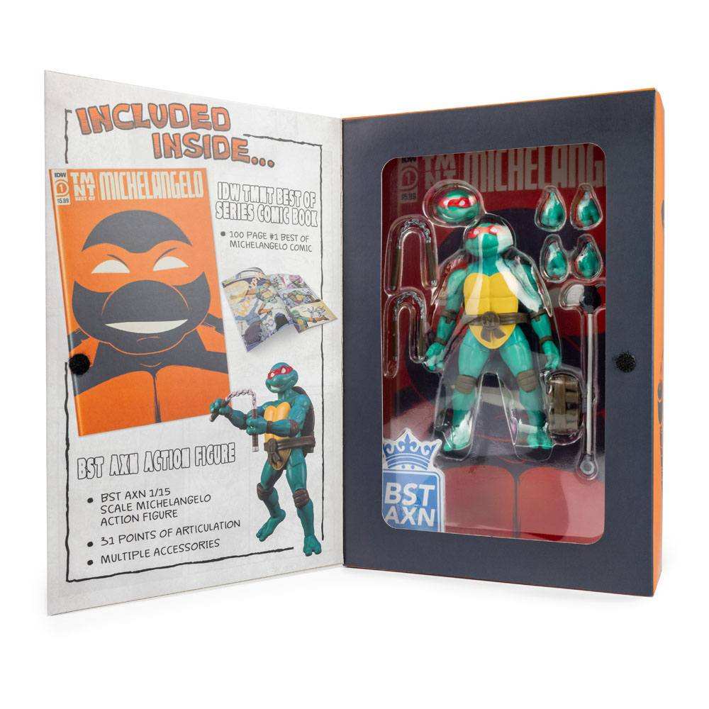 Teenage Mutant Ninja Turtles BST AXN x IDW Comic Michelangelo Exclusive 13 cm - Smalltinytoystore