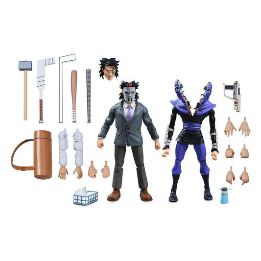 Teenage Mutant Ninja Turtles (Cartoon) 2er-Pack Business Suit Casey Jones & Split Foot Soldier 18 cm - Smalltinytoystore