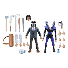 Teenage Mutant Ninja Turtles (Cartoon) 2er-Pack Business Suit Casey Jones & Split Foot Soldier 18 cm - Smalltinytoystore