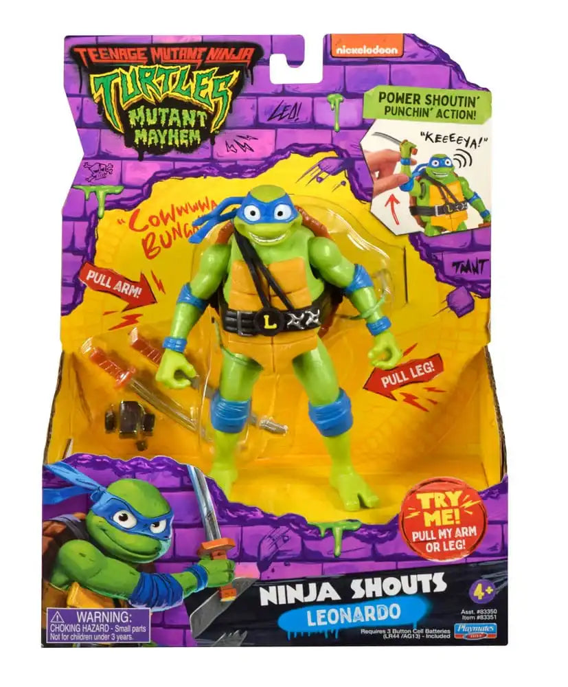 Teenage Mutant Ninja Turtles: Mutant Mayhem Ninja Shouts Action Figur Leonardo 14 cm - Smalltinytoystore