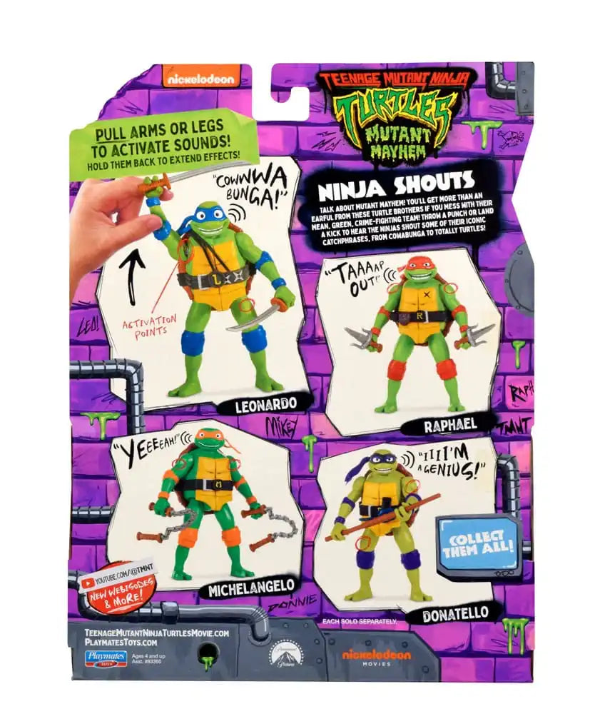 Teenage Mutant Ninja Turtles: Mutant Mayhem Ninja Shouts Action Figur Leonardo 14 cm - Smalltinytoystore