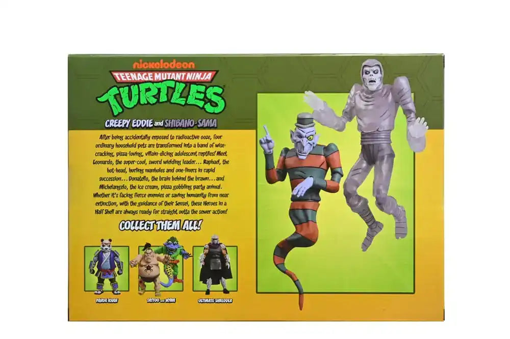 Teenage Mutant Ninja Turtles: Saturday Morning Adventures Actionfiguren 2-Pack Creepy Eddie & Shibano-Sama 17 cm - Smalltinytoystore