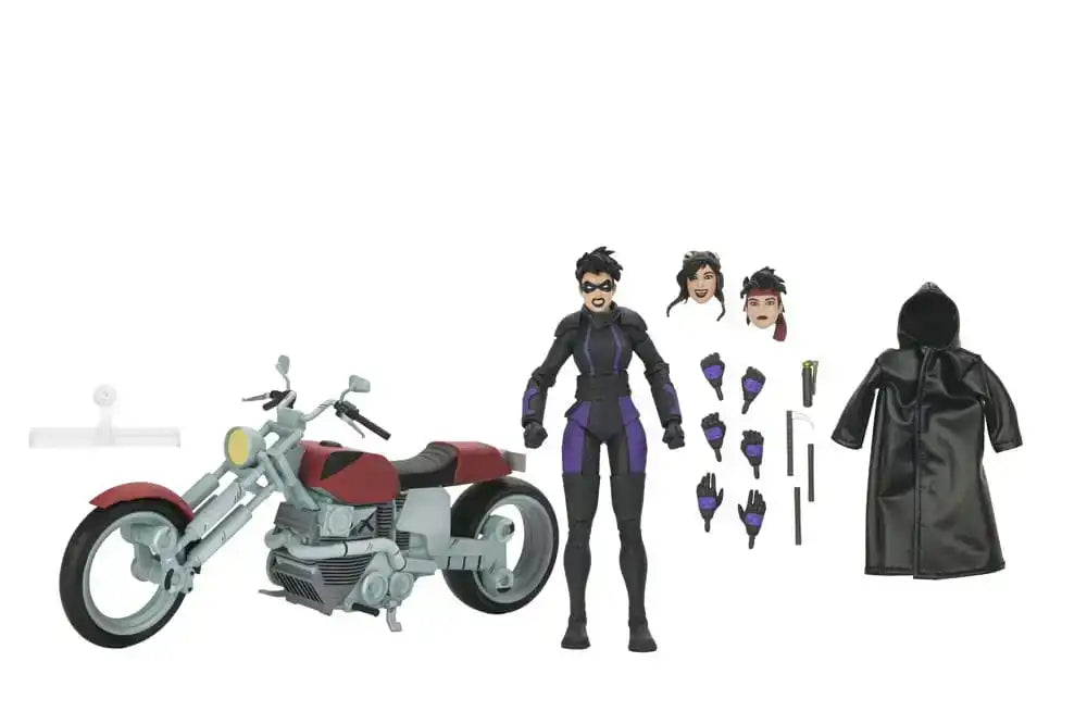 Teenage Mutant Ninja Turtles (The Last Ronin The Lost Years) Actionfigur Casey Marie with Last Ronin Motorcycle 18 cm