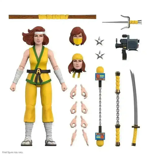 Teenage Mutant Ninja Turtles Ultimates Ninja April Actionfigur mit Zubehör, Smalltinytoystore
