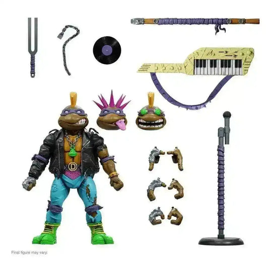 Teenage Mutant Ninja Turtles Ultimates Punker Donatello Actionfigur mit Zubehör, Smalltinytoystore