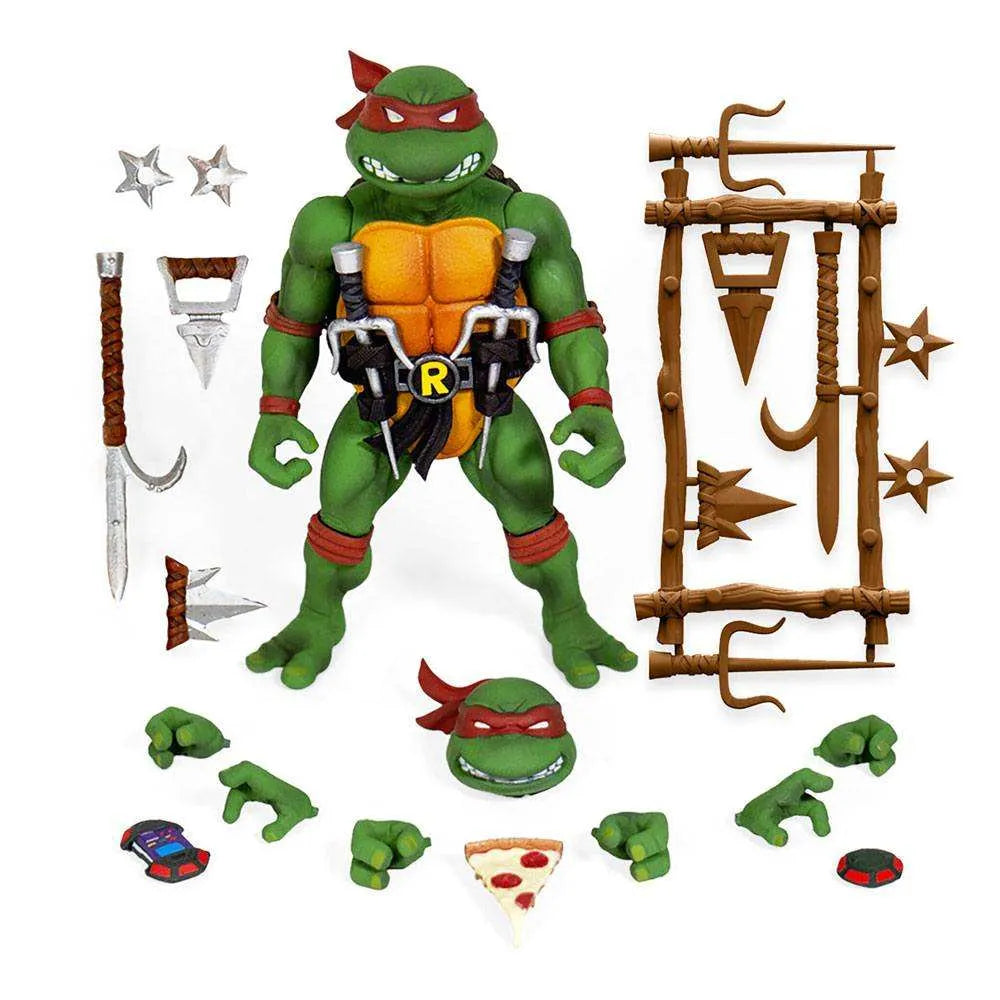 Teenage Mutant Ninja Turtles Raphael Actionfigur mit Zubehör und Waffen, Smalltinytoystore