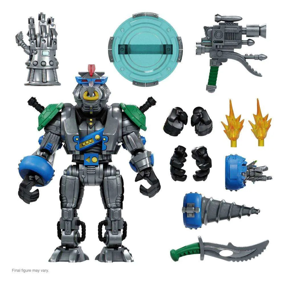 Teenage Mutant Ninja Turtles Ultimates Actionfigur Robotic Bebop mit Zubehör, 20 cm, Smalltinytoystore