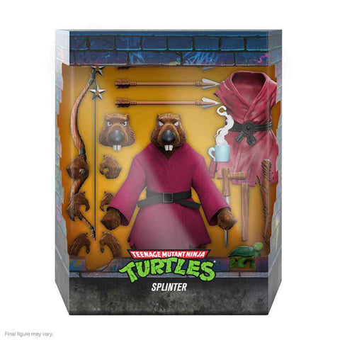 Teenage Mutant Ninja Turtles Ultimates Actionfigur Splinter (Flocked) 18 cm - Smalltinytoystore