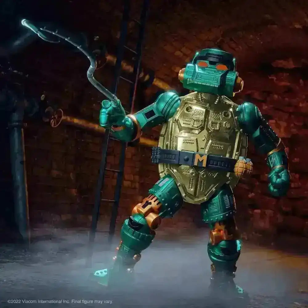 Teenage Mutant Ninja Turtles Ultimates Actionfigur Warrior Metalhead Michelangelo im Keller, Smalltinytoystore