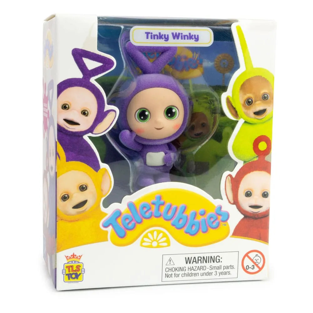 Teletubbies Cheebee Minifigur Tinky Winky Flocked 6 cm - Smalltinytoystore