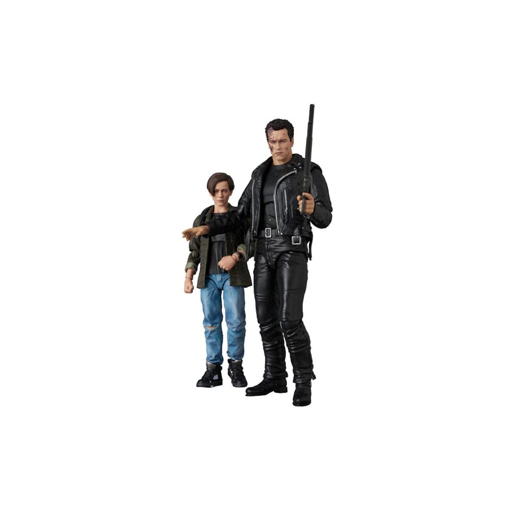Terminator 2 MAFEX Actionfigur T-800 (T2 Ver.) & John Connor 16 cm - Smalltinytoystore