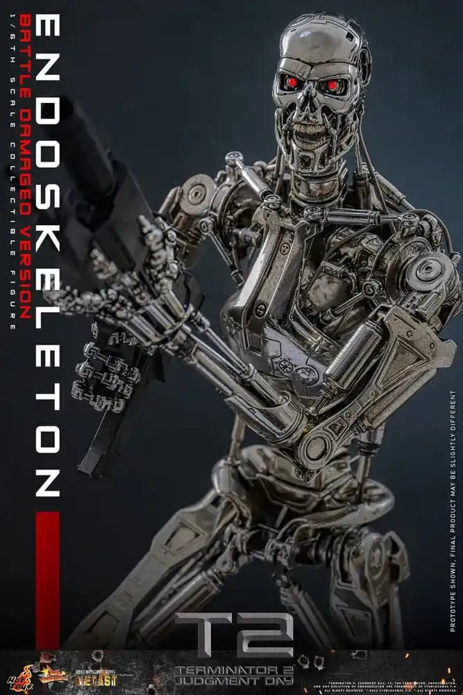 Terminator 2 Movie Masterpiece Die-cast Actionfigur 1/6 Endoskelett (Battle Damaged Version) 31 cm