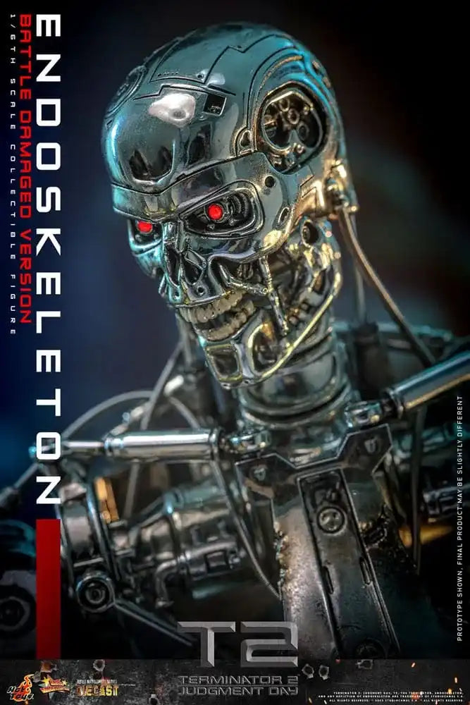 Terminator 2 Movie Masterpiece Die-cast Actionfigur 1/6 Endoskelett (Battle Damaged Version) 31 cm
