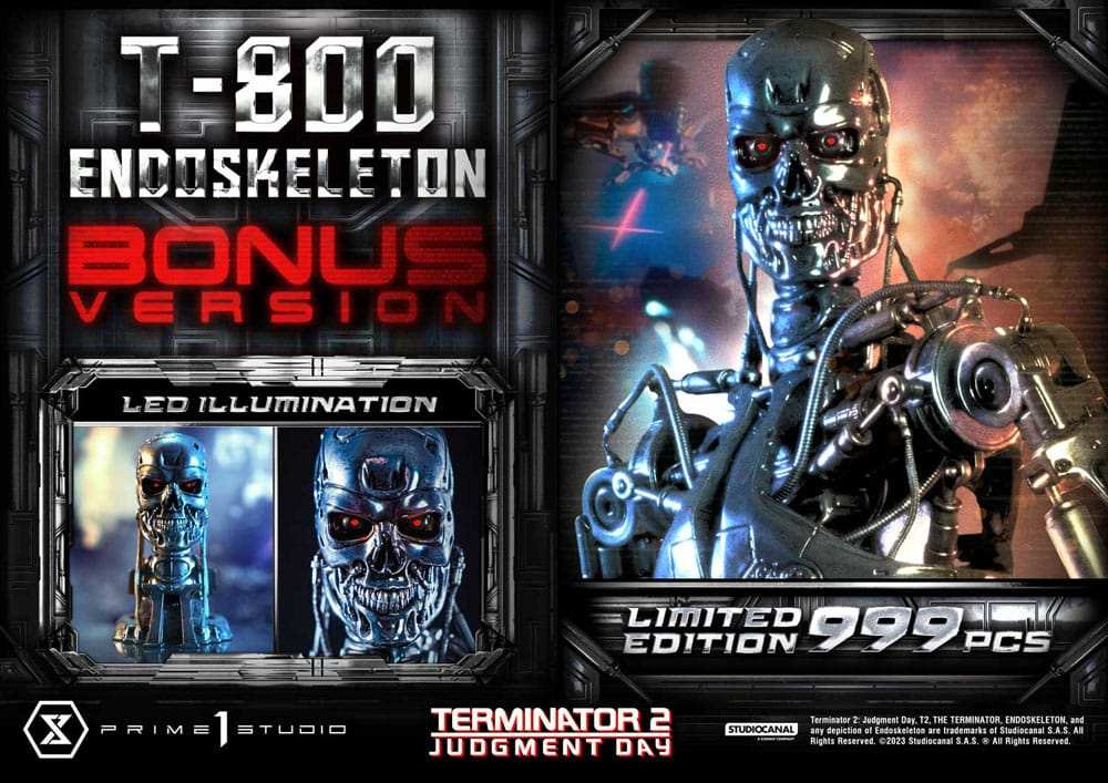 Terminator 2 Museum Masterline Series Statue 1/3 Judgment Day T800 Endoskeleton Deluxe Bonus Version 74 cm - Smalltinytoystore