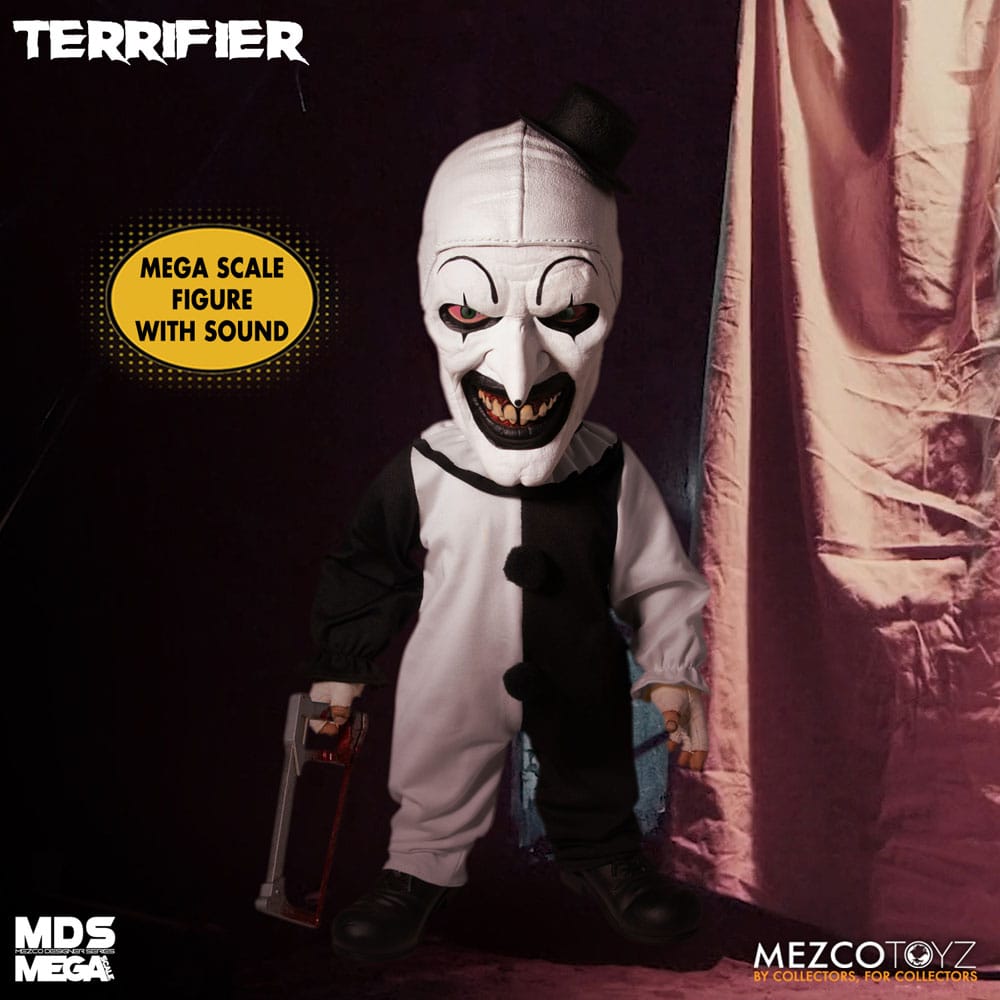 Terrifier MDS Mega Scale Puppe Art the Clown with Sound 38 cm - Smalltinytoystore