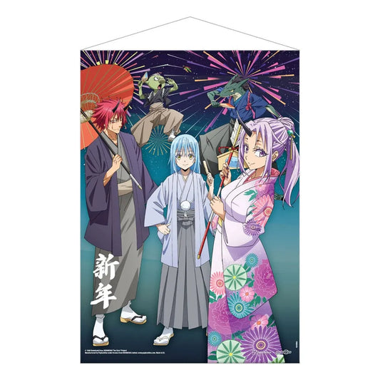 That Time I Got Reincarnated as a Slime Wandrolle New Year's Celebrations 50 x 70 cm - Smalltinytoystore