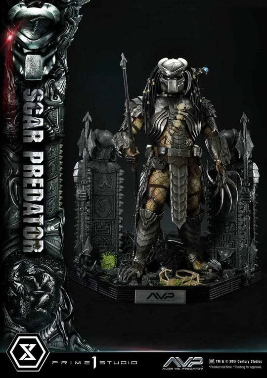 The Alien vs. Predator Museum Masterline Series Statue 1/3 Scar Predator 93 cm - Smalltinytoystore