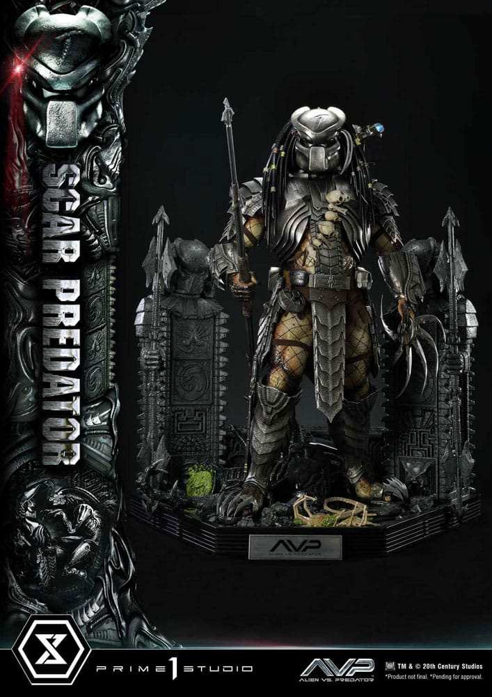 The Alien vs. Predator Museum Masterline Series Statue 1/3 Scar Predator 93 cm - Smalltinytoystore