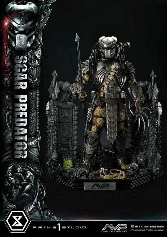 The Alien vs. Predator Museum Masterline Series Statue 1/3 Scar Predator 93 cm - Smalltinytoystore