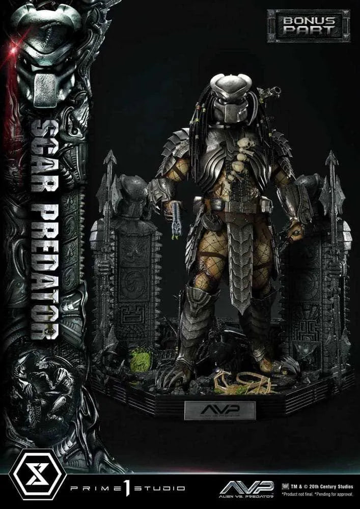 The Alien vs. Predator Museum Masterline Series Statue 1/3 Scar Predator Deluxe Bonus Version 93 cm - Smalltinytoystore