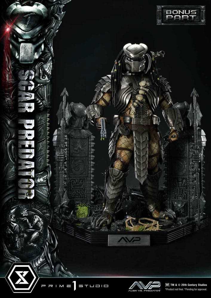 The Alien vs. Predator Museum Masterline Series Statue 1/3 Scar Predator Deluxe Bonus Version 93 cm - Smalltinytoystore