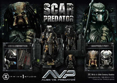 The Alien vs. Predator Museum Masterline Series Statue 1/3 Scar Predator Deluxe Version 93 cm - Smalltinytoystore