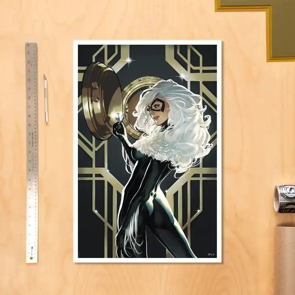 The Amazing Spider-Man Kunstdruck Cosmic Black Cat 61 x 41 cm - ungerahmt
