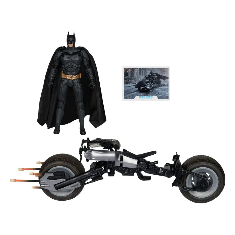 The Dark Knight DC Multiverse Actionfigur mit Fahrzeug Batman & The Batpod 18 cm - Smalltinytoystore