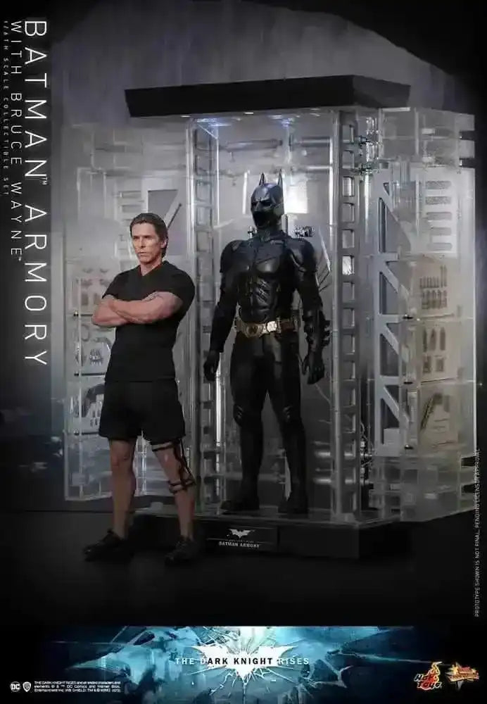 The Dark Knight Rises Movie Masterpiece & Diorama 1/6 Batman Armory with Bruce Wayne 30 cm HOT TOYS - Smalltinytoystore