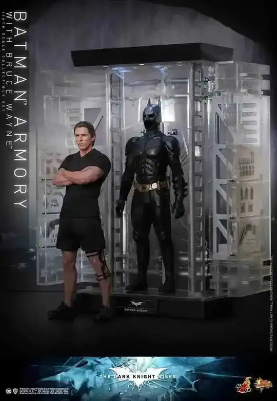 The Dark Knight Rises Movie Masterpiece & Diorama 1/6 Batman Armory with Bruce Wayne 30 cm HOT TOYS - Smalltinytoystore