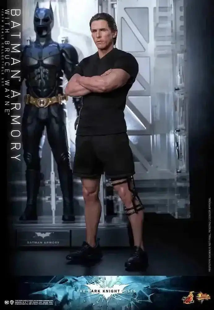 The Dark Knight Rises Movie Masterpiece & Diorama 1/6 Batman Armory with Bruce Wayne 30 cm HOT TOYS - Smalltinytoystore