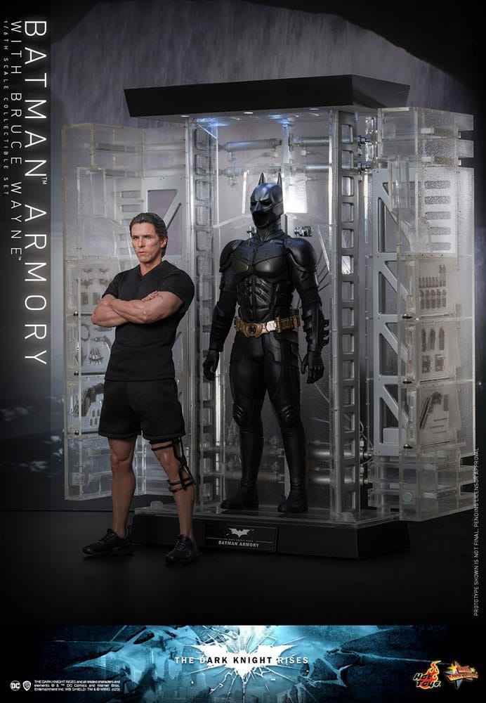The Dark Knight Rises Movie Masterpiece & Diorama 1/6 Batman Armory with Bruce Wayne 30 cm - Smalltinytoystore