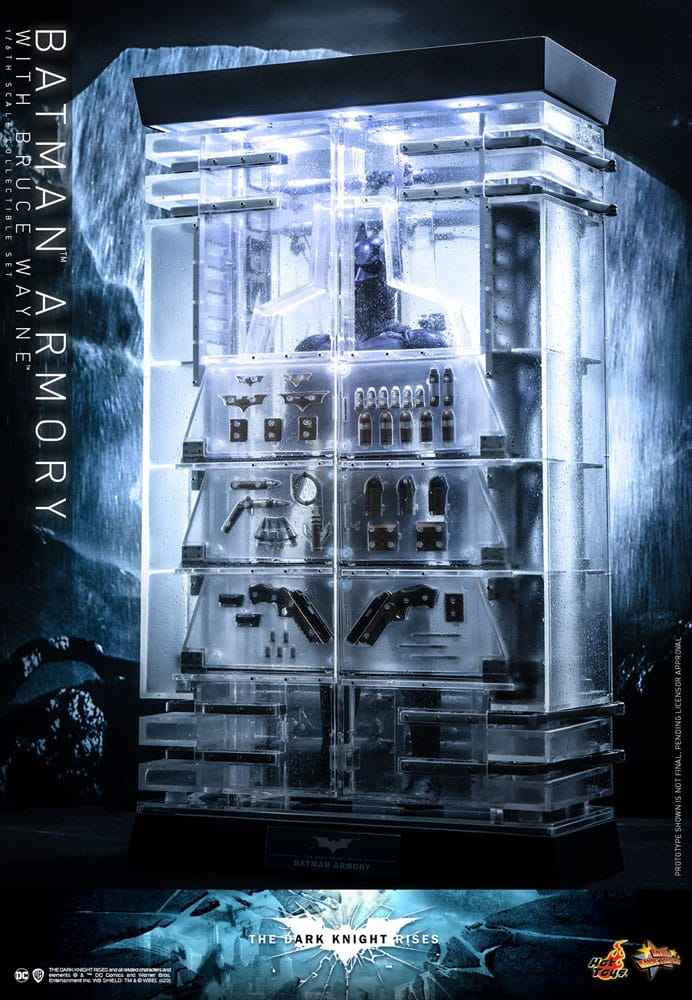 The Dark Knight Rises Movie Masterpiece & Diorama 1/6 Batman Armory with Bruce Wayne 30 cm - Smalltinytoystore