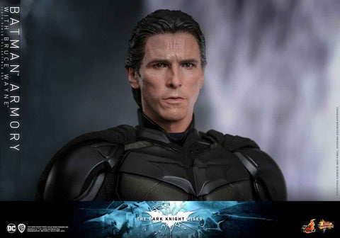 The Dark Knight Rises Movie Masterpiece & Diorama 1/6 Batman Armory with Bruce Wayne 30 cm - Smalltinytoystore