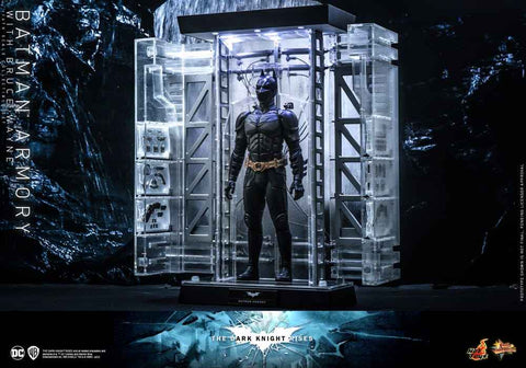 The Dark Knight Rises Movie Masterpiece & Diorama 1/6 Batman Armory with Bruce Wayne 30 cm - Smalltinytoystore