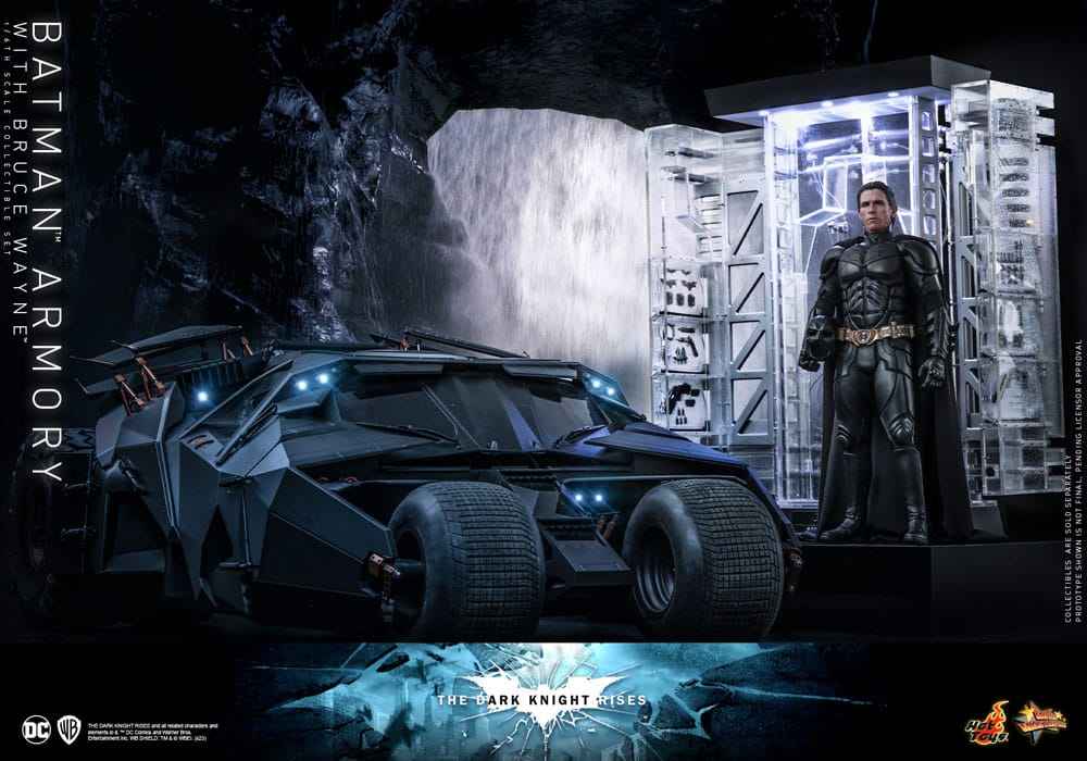 The Dark Knight Rises Movie Masterpiece & Diorama 1/6 Batman Armory with Bruce Wayne 30 cm - Smalltinytoystore