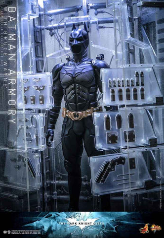 The Dark Knight Rises Movie Masterpiece & Diorama 1/6 Batman Armory with Bruce Wayne 30 cm - Smalltinytoystore