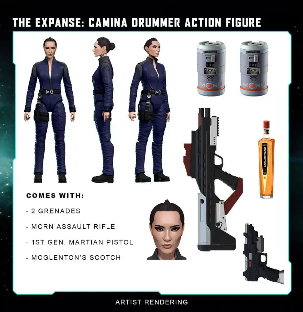 The Expanse Actionfigur Camina Drummer 20 cm - Smalltinytoystore