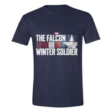 The Falcon and the Winter Soldier T-Shirt Action HR Logo Navy Größe XL - Smalltinytoystore