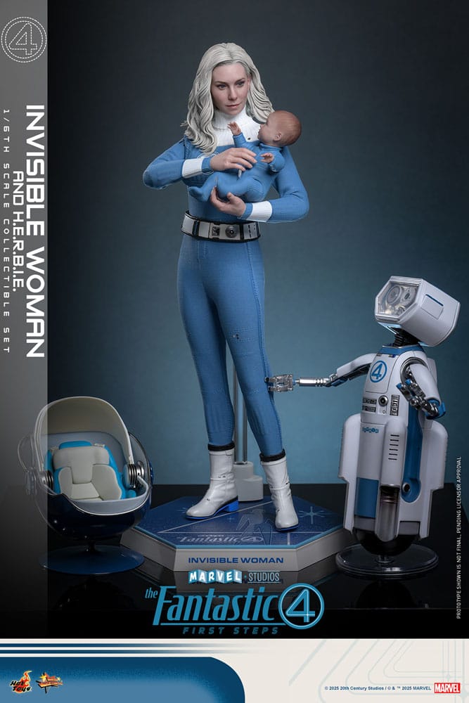 The Fantastic Four: First Steps Movie Masterpiece Actionfiguren 2er-Pack 1/6 Invisible Woman & H.E.R.B.I.E. 28 cm - Smalltinytoystore