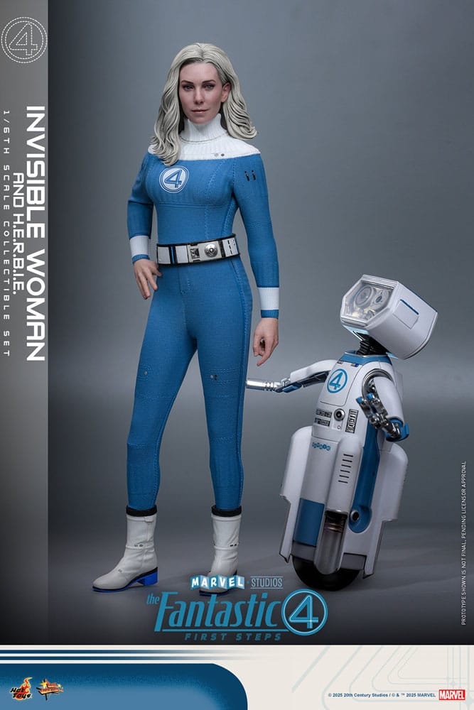 The Fantastic Four: First Steps Movie Masterpiece Actionfiguren 2er-Pack 1/6 Invisible Woman & H.E.R.B.I.E. 28 cm - Smalltinytoystore