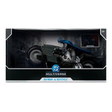 The Flash DC Multiverse Fahrzeug Batcycle with Batman