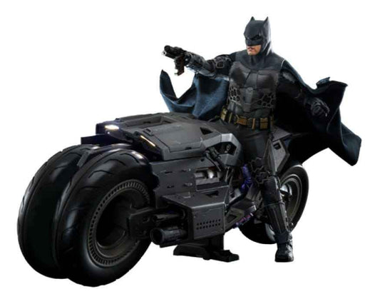 The Flash Movie Masterpiece mit Fahrzeug 1/6 Batman & Batcycle Set 30 cm - Smalltinytoystore