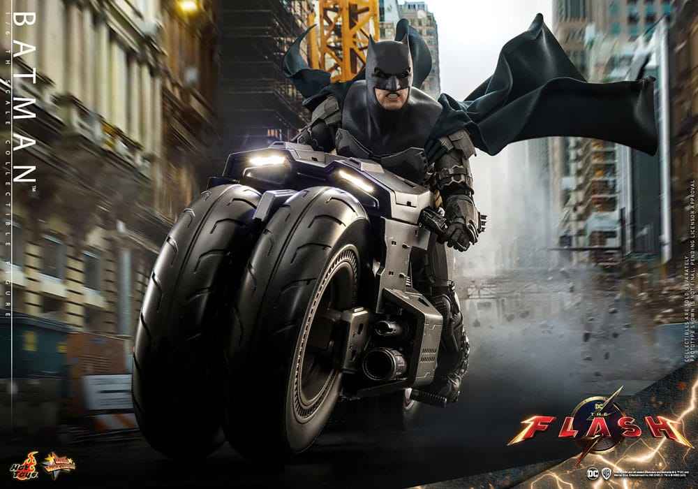 The Flash Movie Masterpiece mit Fahrzeug 1/6 Batman & Batcycle Set 30 cm - Smalltinytoystore