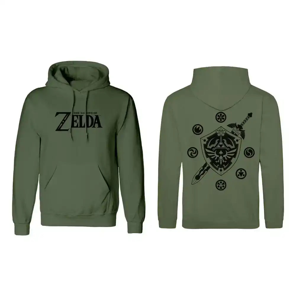 The Legend of Zelda Kapuzenpullover Logo And Shield Größe L - Smalltinytoystore