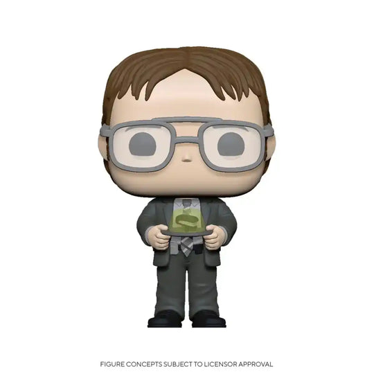 The Office US POP! TV Vinyl Figur Dwight w/Jello Stapler 9 cm