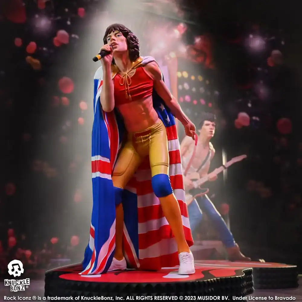 The Rolling Stones Rock Iconz Statue Mick Jagger (Tattoo You Tour 1981) 22 cm - Smalltinytoystore