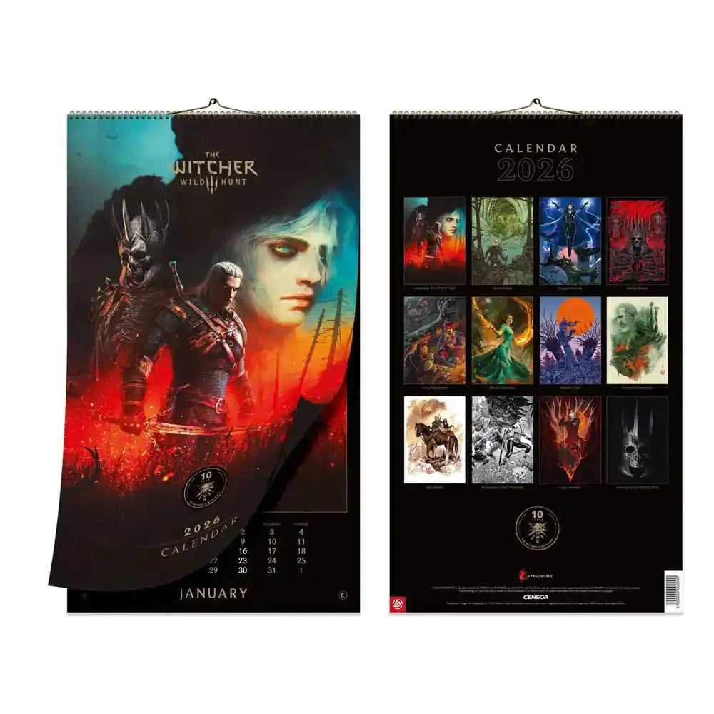 The Witcher 3: Wild Hunt Kalender 2026 10th Anniversary